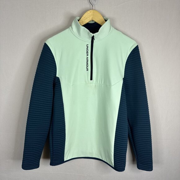 Under Armour Golf ¼ Zip Pullover Mint/Teal Men’s Small - Picture 1 of 6